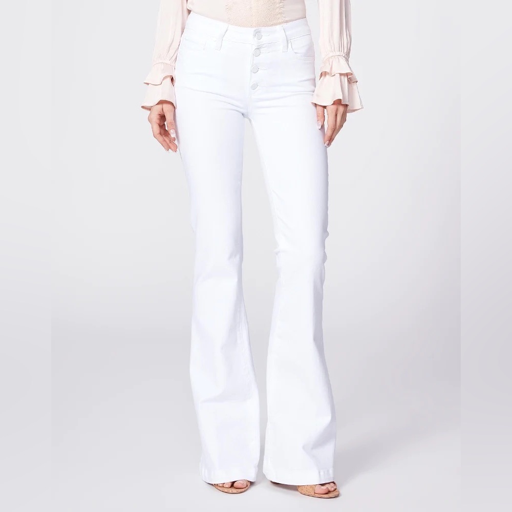 PAIGE White Flare & Wide Leg Jeans